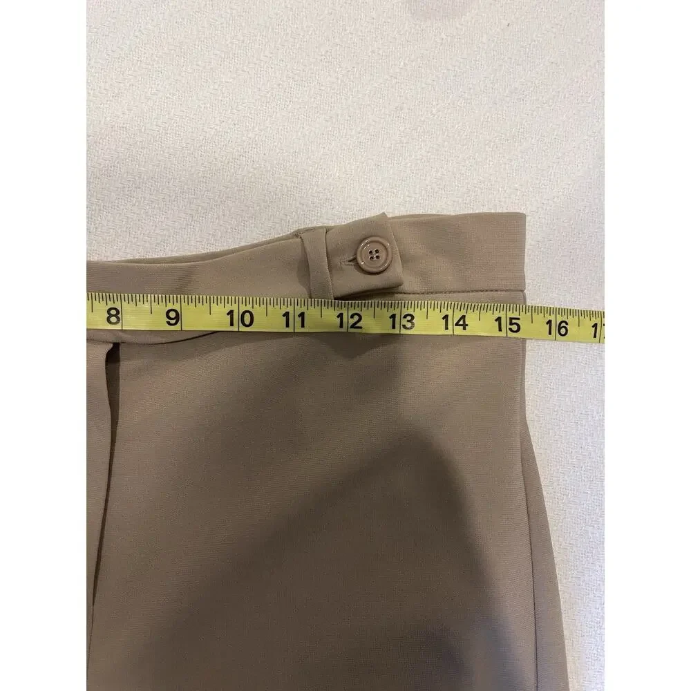 S Max Mara Jersey Stretch Viscose Tab Straight Leg Trouser Pants XL Quiet Luxury - Picture 4 of 7